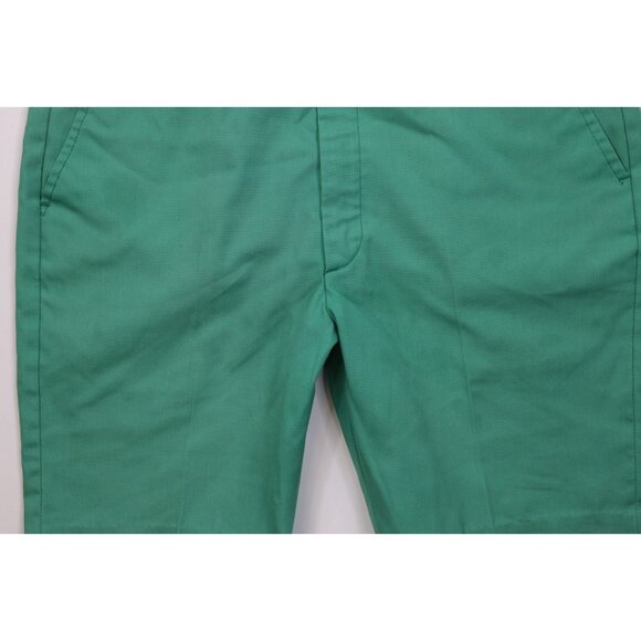 Vintage 70s Streetwear Mens 32 Distressed Above Knee Chino Golf Shorts Green USA - Picture 3 of 12